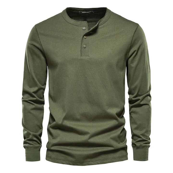 The Venice Men's Casual Button Neck Cotton Tee