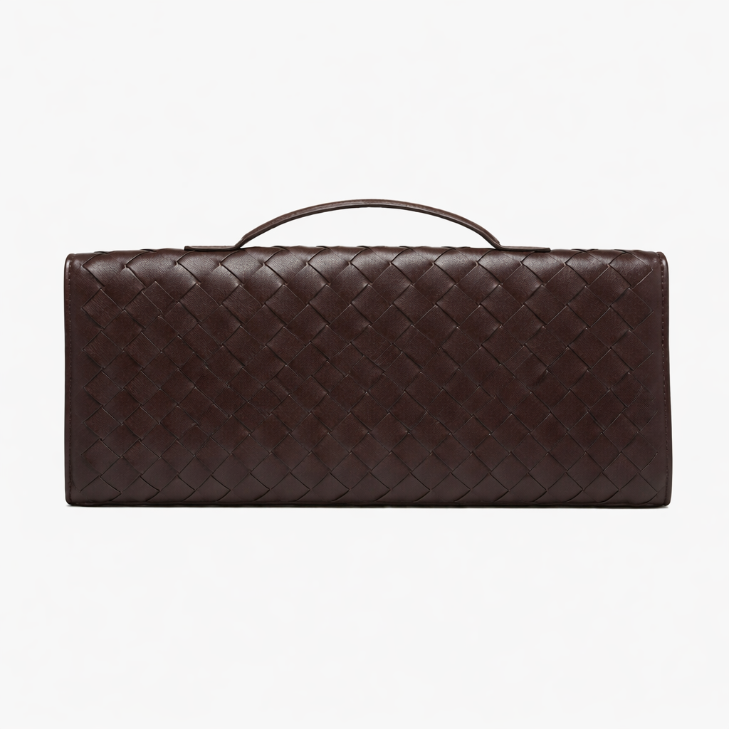 Elegant Woven Clutch Bag – Luxe Evening Shoulder Design