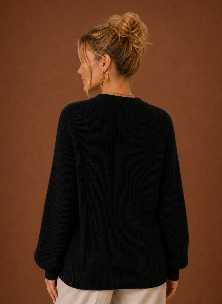 Women's Classic V Neck Button Front Knit Cardigan