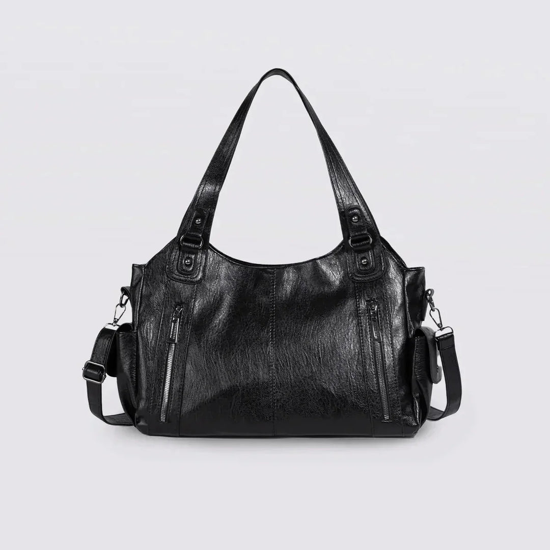 Classic Everyday Tote – Stylish and Roomy Shoulder Bag Crafted from Soft Vegan Leather