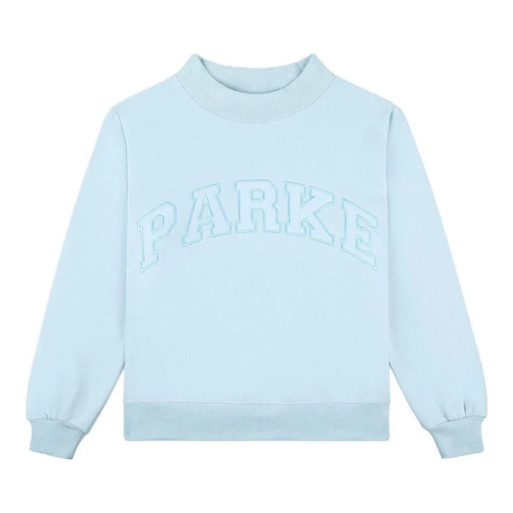 Casual Varsity Mock Neck Sweater
