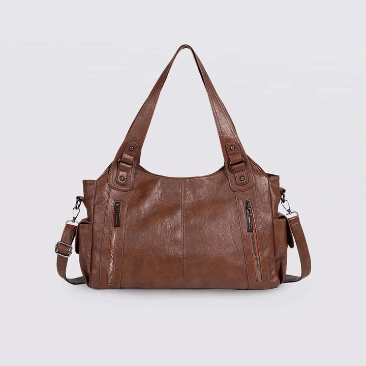 Classic Everyday Tote – Stylish and Roomy Shoulder Bag Crafted from Soft Vegan Leather