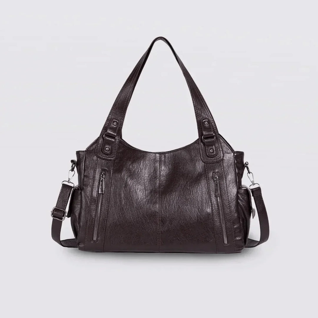 Classic Everyday Tote – Stylish and Roomy Shoulder Bag Crafted from Soft Vegan Leather