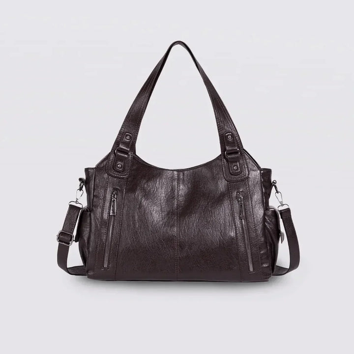 Classic Everyday Tote – Stylish and Roomy Shoulder Bag Crafted from Soft Vegan Leather