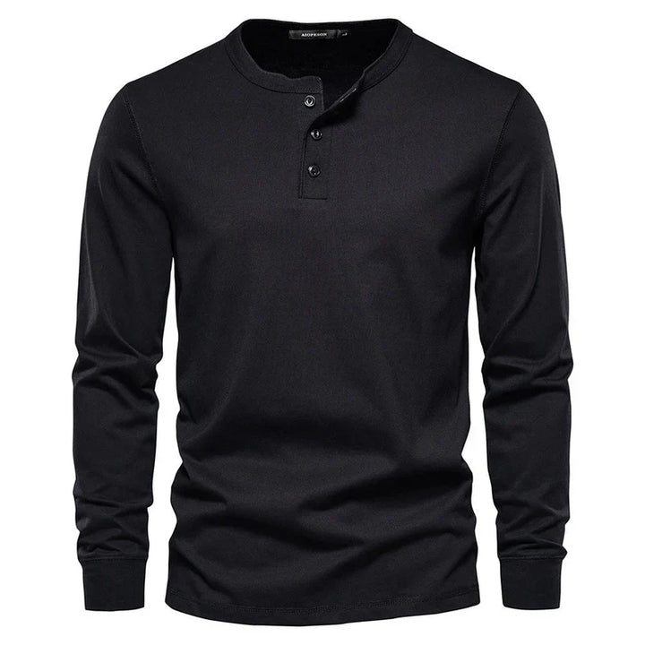 The Venice Men's Casual Button Neck Cotton Tee