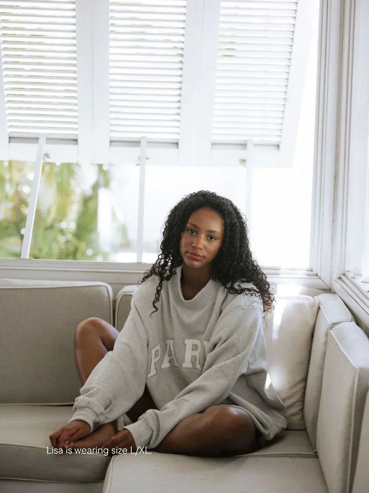 Oversize Varsity Sweatshirt with Embroidered Letters