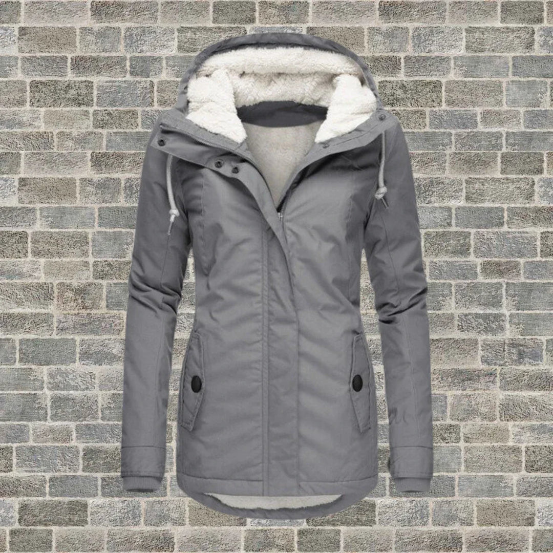 Women's Fur Hooded Winter Parka – Warm Fleece Lined Jacket