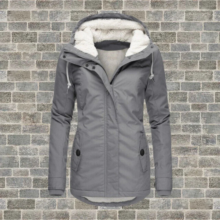 Women's Fur Hooded Winter Parka – Warm Fleece Lined Jacket