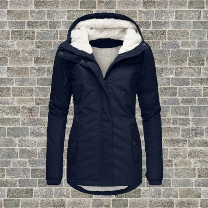Women's Fur Hooded Winter Parka – Warm Fleece Lined Jacket