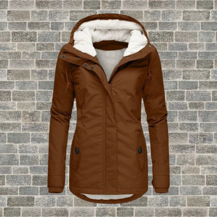Women's Fur Hooded Winter Parka – Warm Fleece Lined Jacket