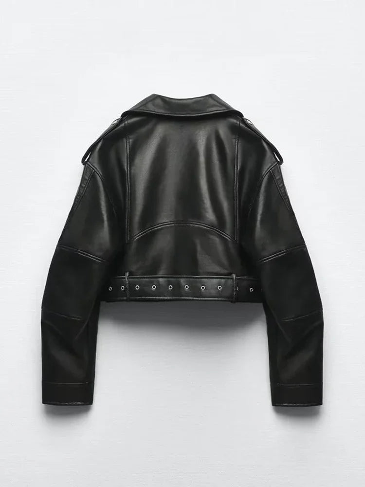 Women's Black Cropped Vintage Jacket