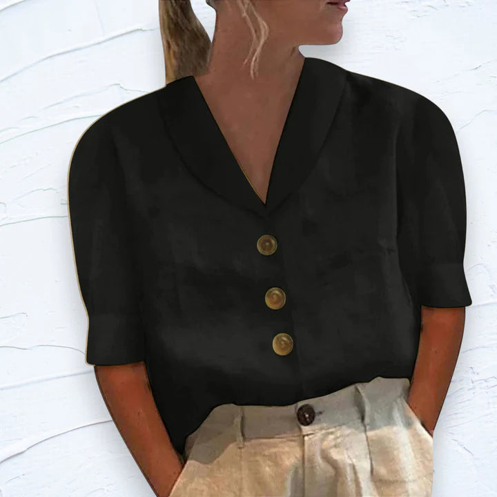 Elegant Linen Summer Top