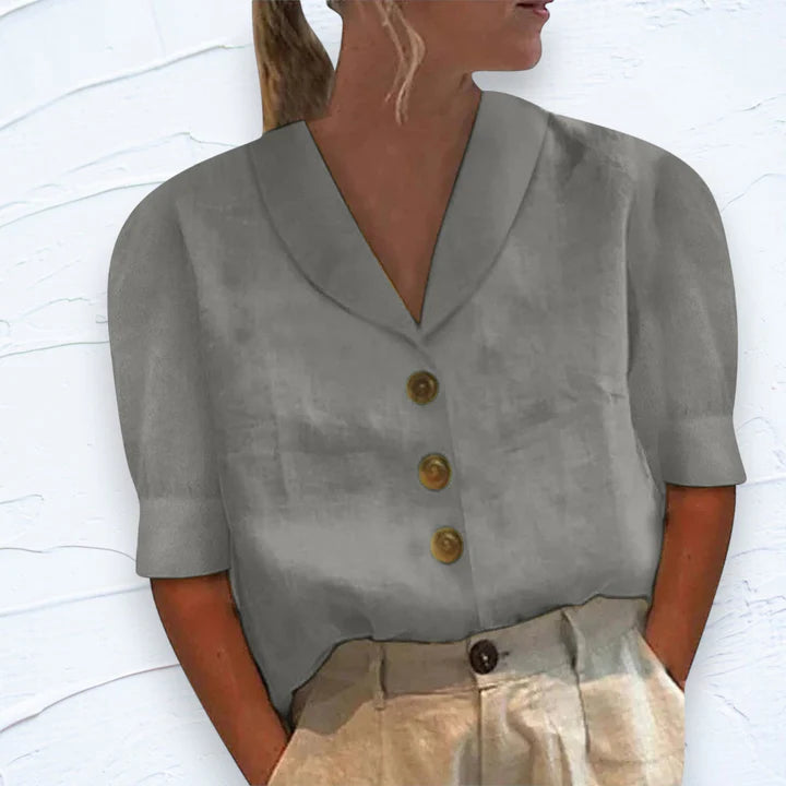 Elegant Linen Summer Top