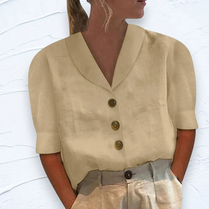 Elegant Linen Summer Top