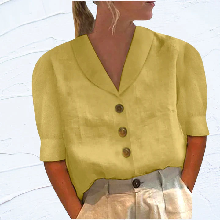 Elegant Linen Summer Top