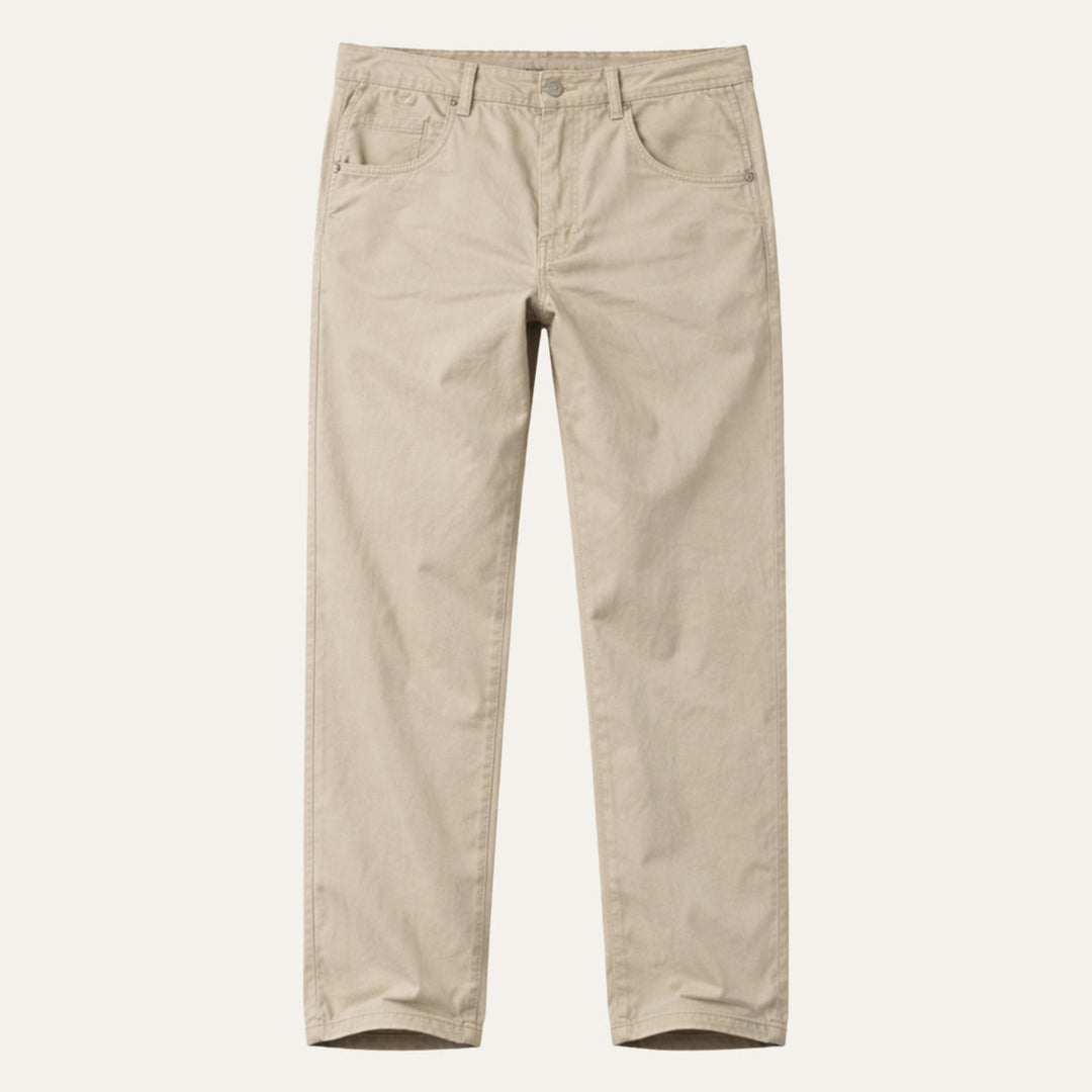 The Willowridge Men's 100% Cotton Loose Fit Straight Leg Pants