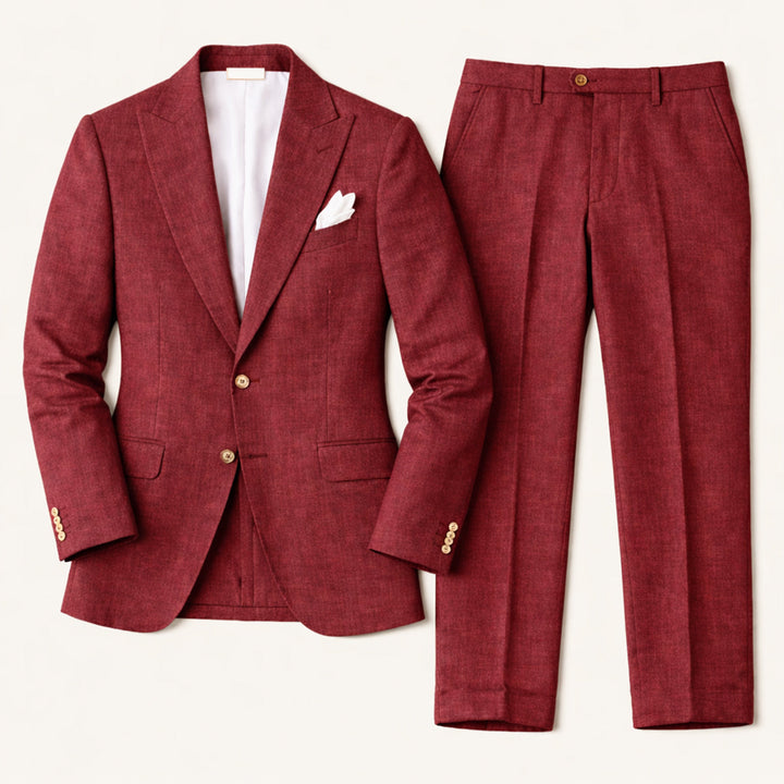The St. Moritz Men’s Business Linen Suit Set – Blazer & Pants