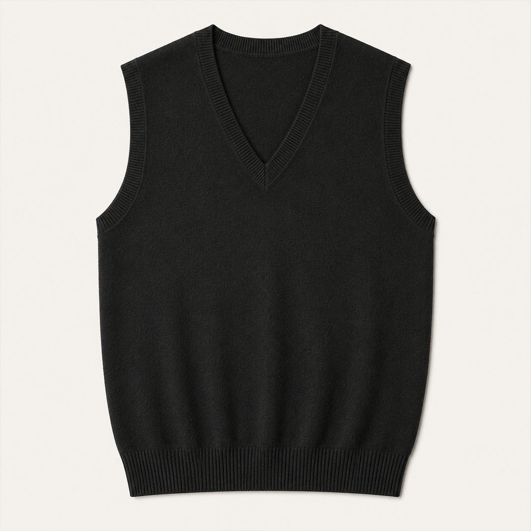 The Milan Men's V Neck Knit Cotton Vest
