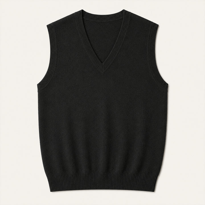 The Milan Men's V Neck Knit Cotton Vest