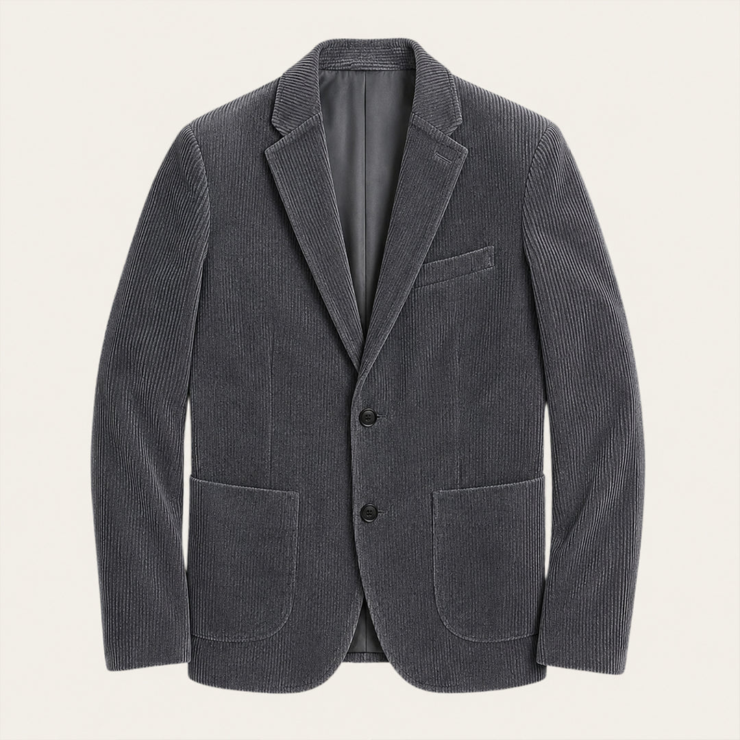 The Livorno Men’s Vintage Casual Slim Fit Corduroy Blazer Jacket