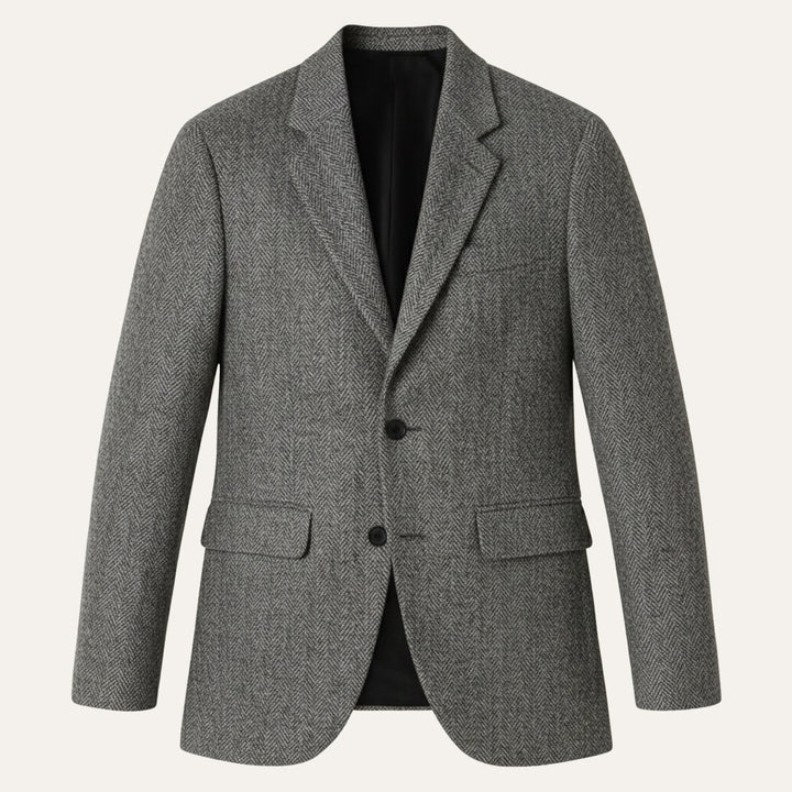 The Jefferson Men’s Classic Herringbone Tweed Blazer
