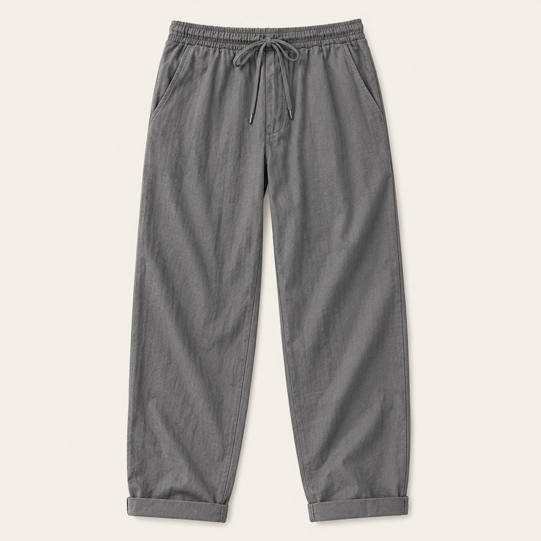 The Maple Ridge Men’s Cotton Linen Wide Leg Pants