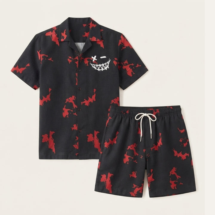 The Glenwood Ridge Men’s Casual Print Set – Shirt & Short