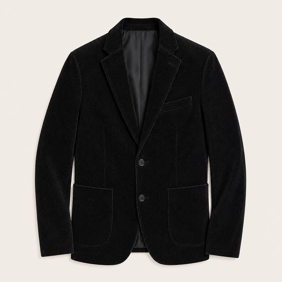 The Livorno Men’s Vintage Casual Slim Fit Corduroy Blazer Jacket