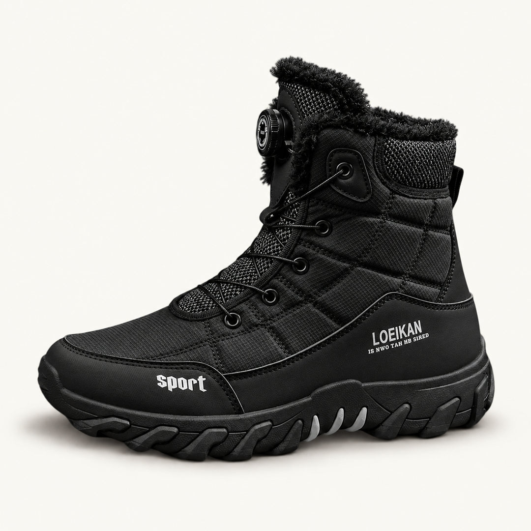 The Tivoli Men’s Warm Fur Lined Waterproof Lace Up Anti Slip Snow Boots