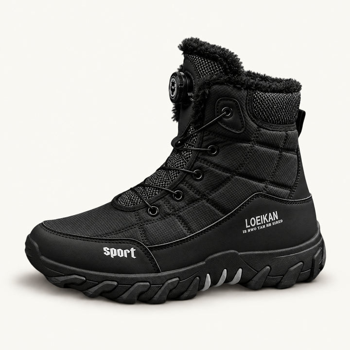 The Tivoli Men’s Warm Fur Lined Waterproof Lace Up Anti Slip Snow Boots