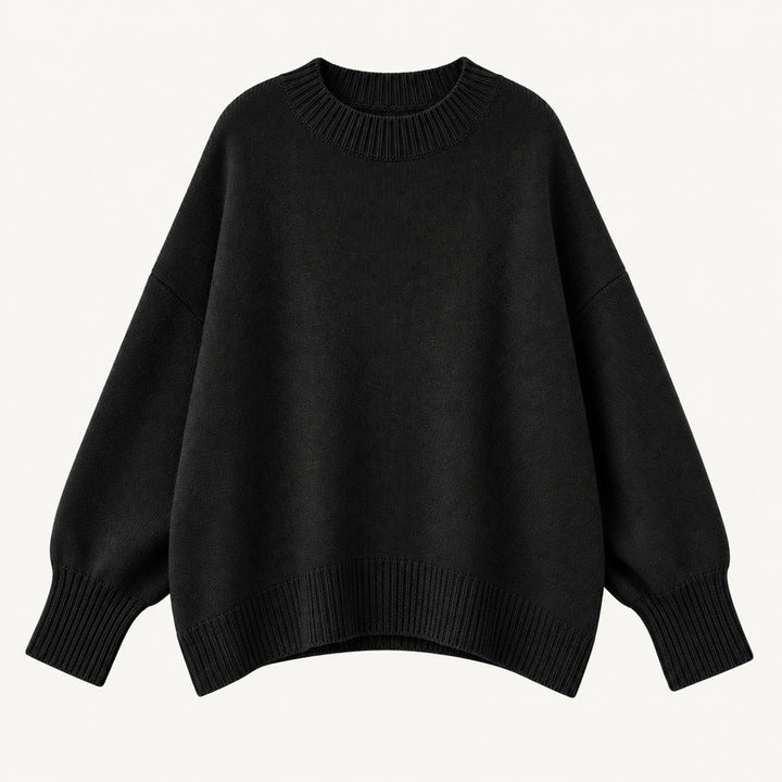 Women's Oversized Sweater with Asymmetrical Hem