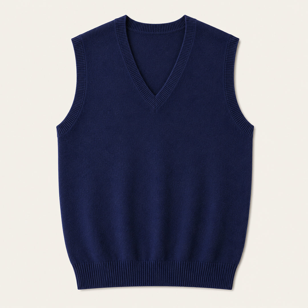 The Milan Men's V Neck Knit Cotton Vest