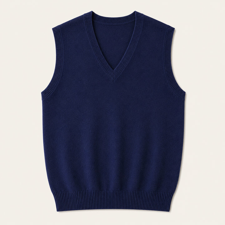 The Milan Men's V Neck Knit Cotton Vest