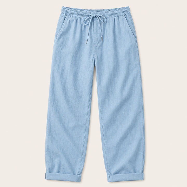 The Maple Ridge Men’s Cotton Linen Wide Leg Pants