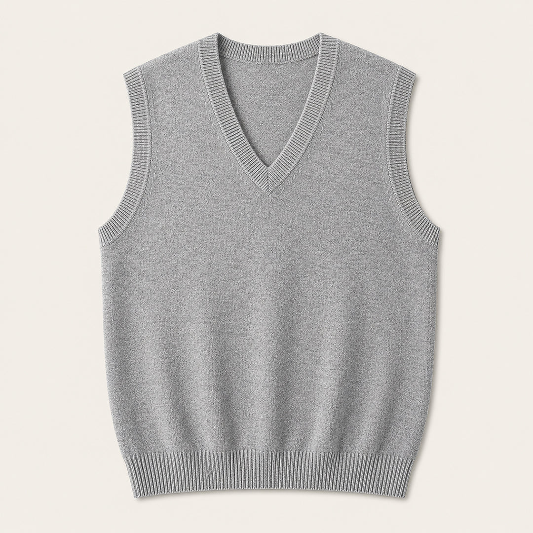 The Milan Men's V Neck Knit Cotton Vest