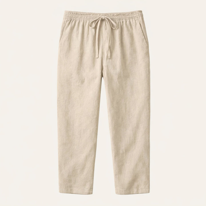 The Meadowgate Men’s Lightweight Breathable Drawstring  Cotton Linen Pants