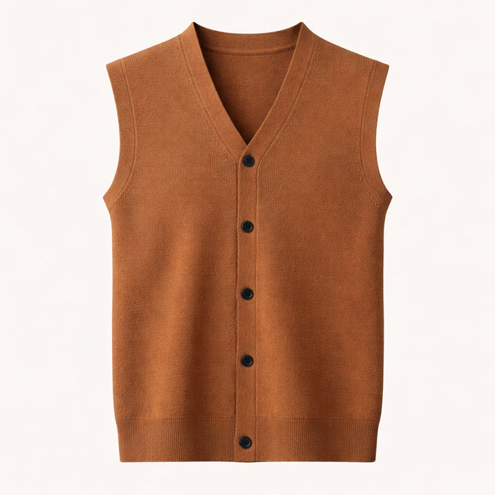 The Dolcedo Men’s Button Down Knit Sweater Vest