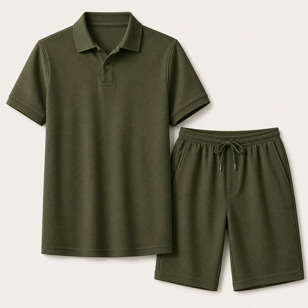 The Ashwood Creek Men’s Casual Co Ord Set –  Shirt & Shorts