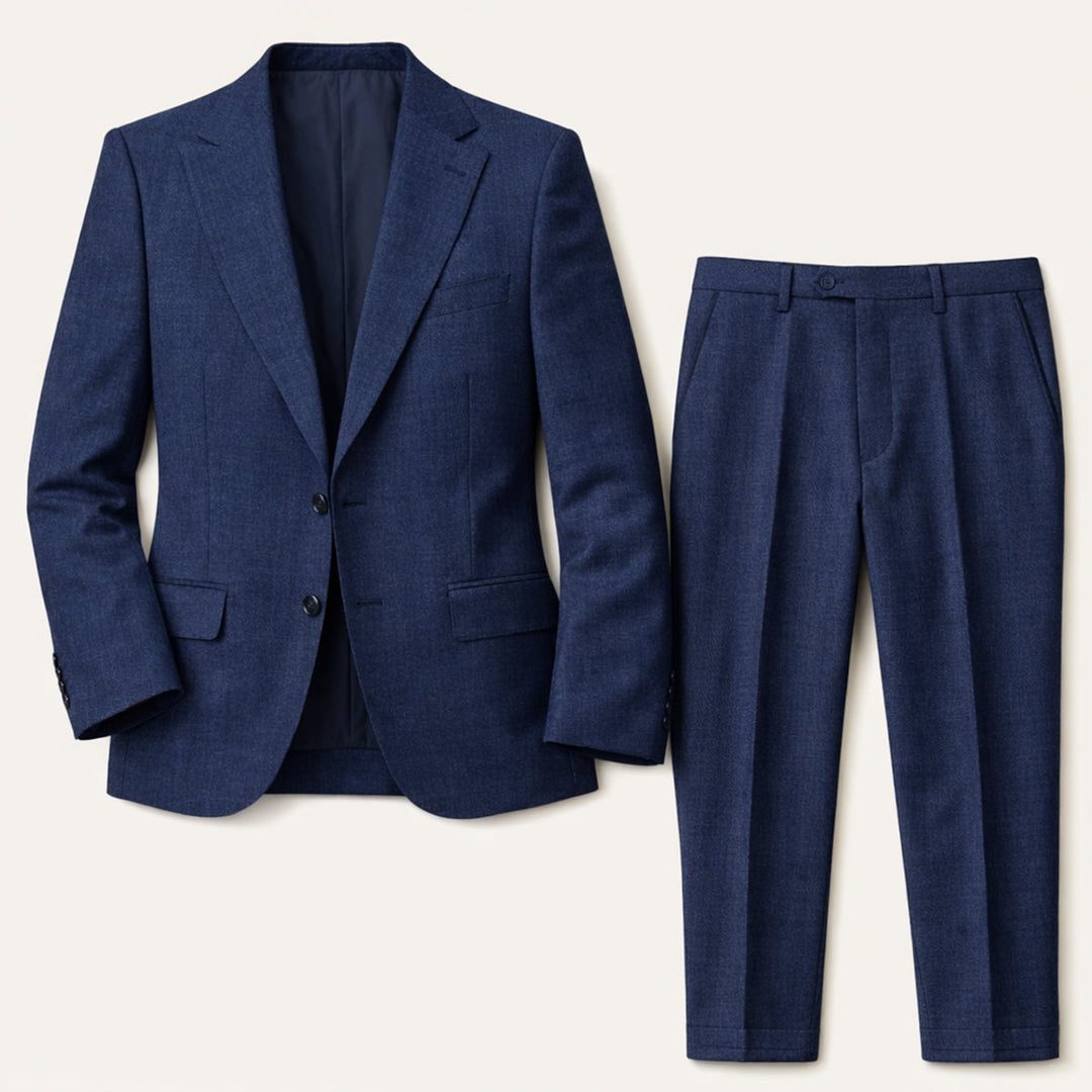 The Pinebrook Ridge Men’s Luxury Linen Wedding Suit – 2 Piece Single Breasted Set