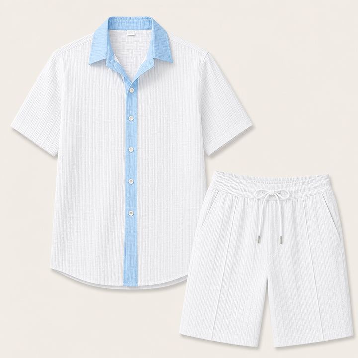 The Fairview Men’s Breathable Short Sleeve Shirt & Shorts Set