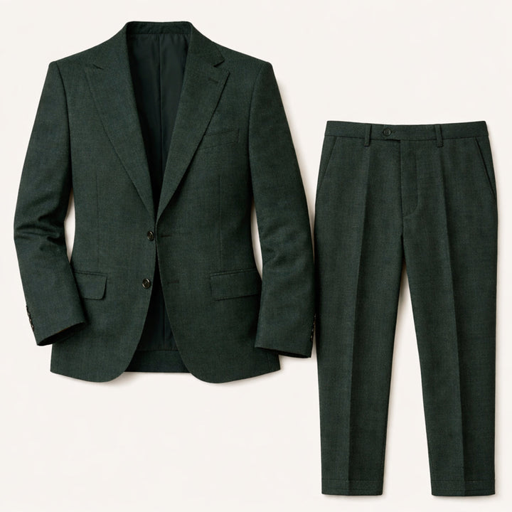 The Pinebrook Ridge Men’s Luxury Linen Wedding Suit – 2 Piece Single Breasted Set