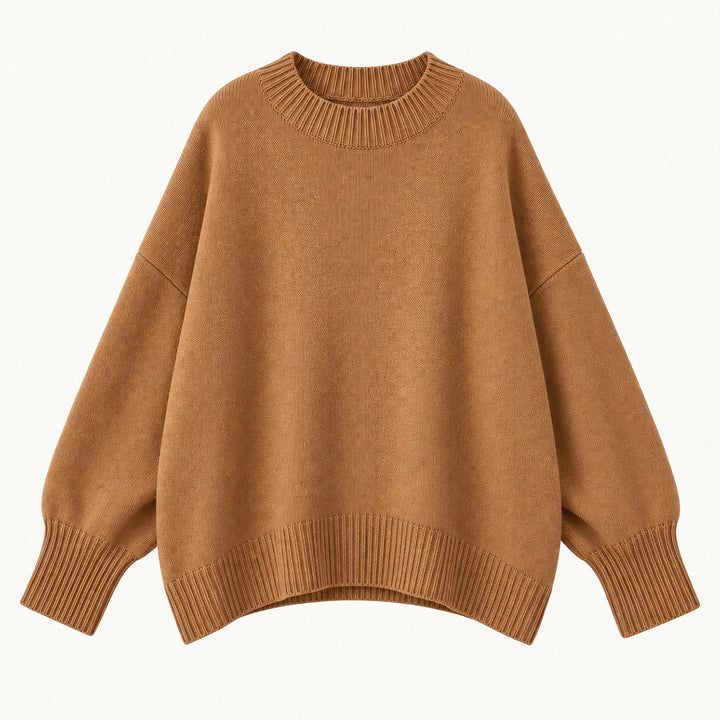Women's Oversized Sweater with Asymmetrical Hem