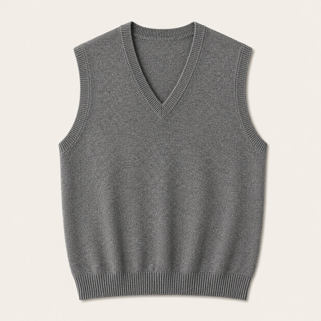 The Milan Men's V Neck Knit Cotton Vest