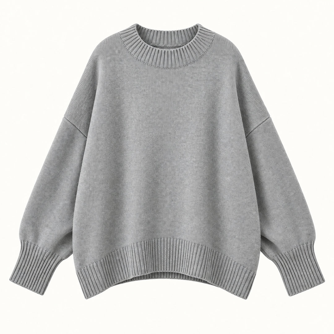 Women's Oversized Sweater with Asymmetrical Hem