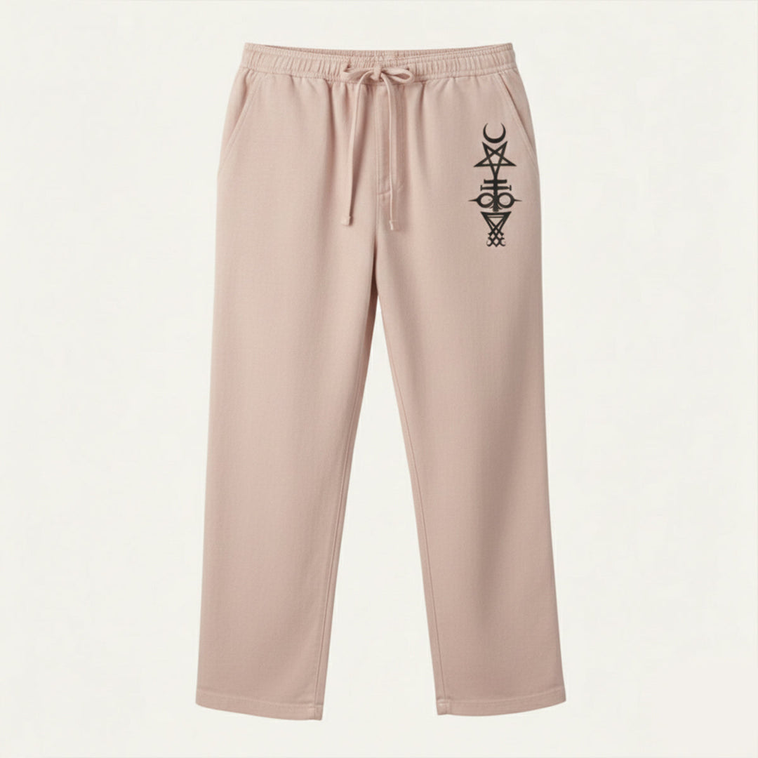 The Maplehill Men’s Casual Relaxed Fit Linen Wide Leg Drawstring Pants