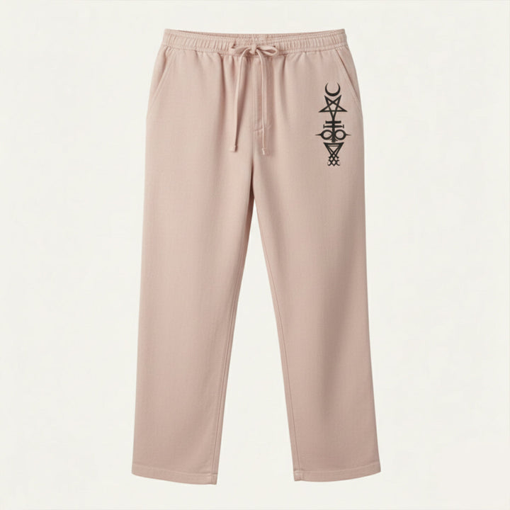 The Maplehill Men’s Casual Relaxed Fit Linen Wide Leg Drawstring Pants