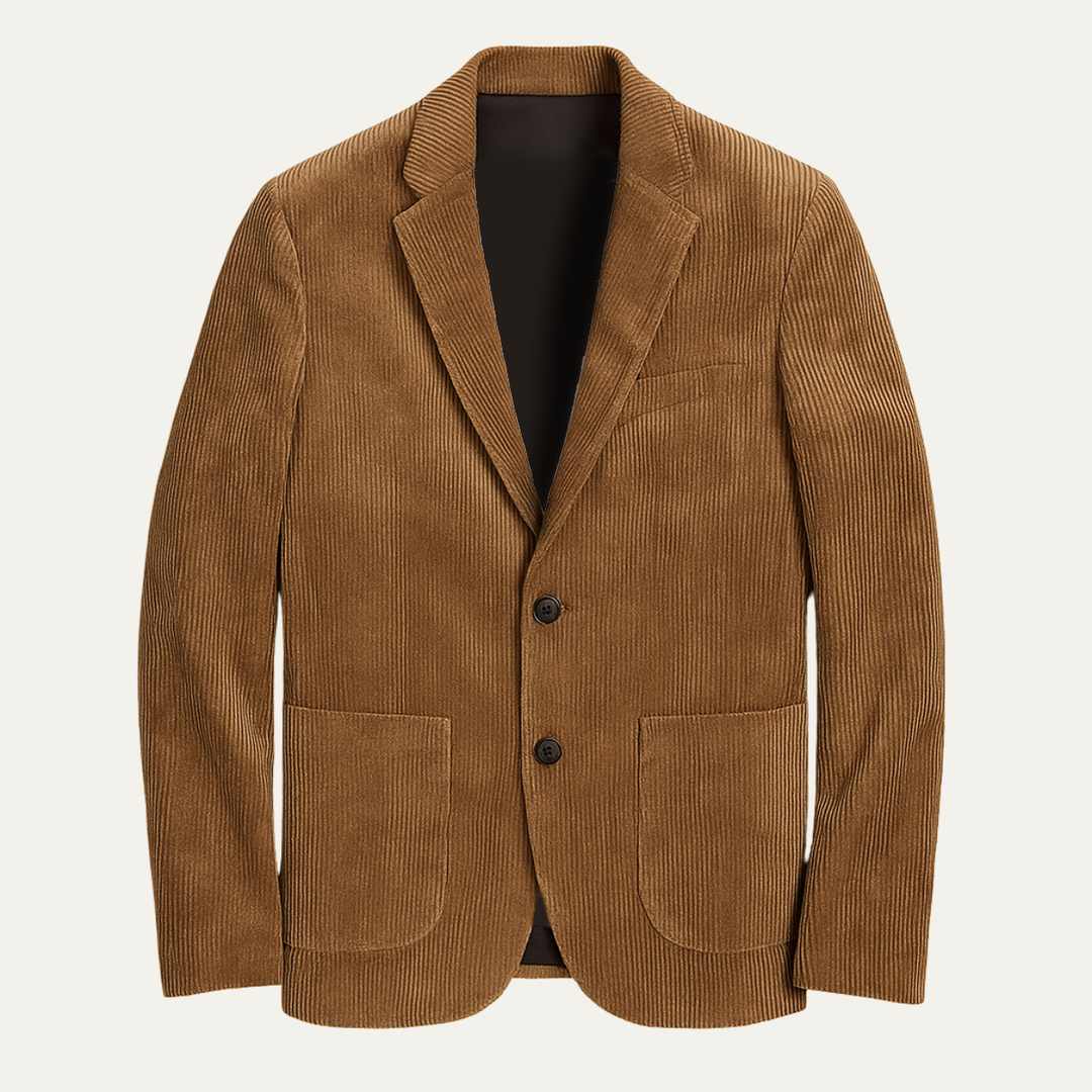The Livorno Men’s Vintage Casual Slim Fit Corduroy Blazer Jacket
