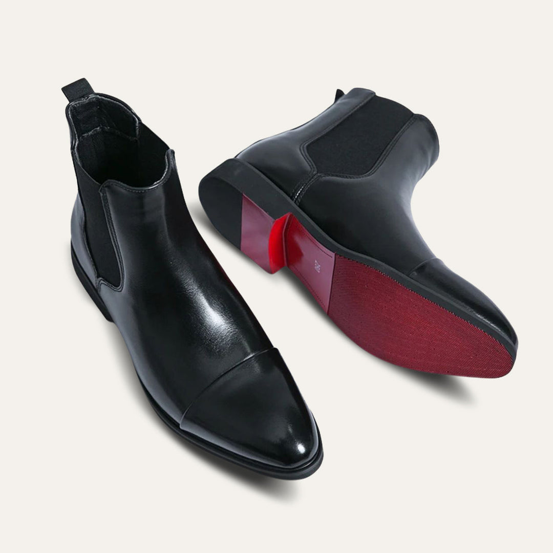 The Savile Row Faux Leather Chelsea Boots for Men