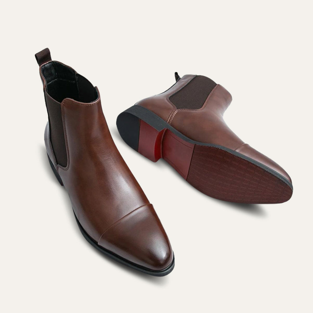The Savile Row Faux Leather Chelsea Boots for Men