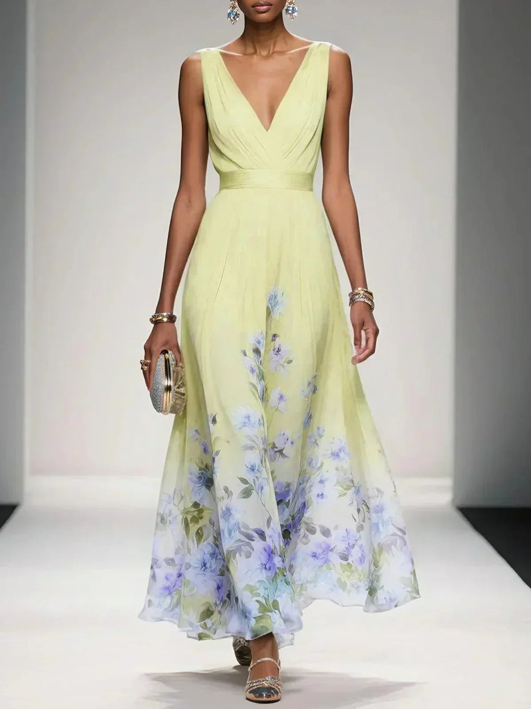 Floral Wedding Guest Maxi Dress